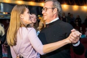 Ильвес и Купце на рождественском базаре в Риге