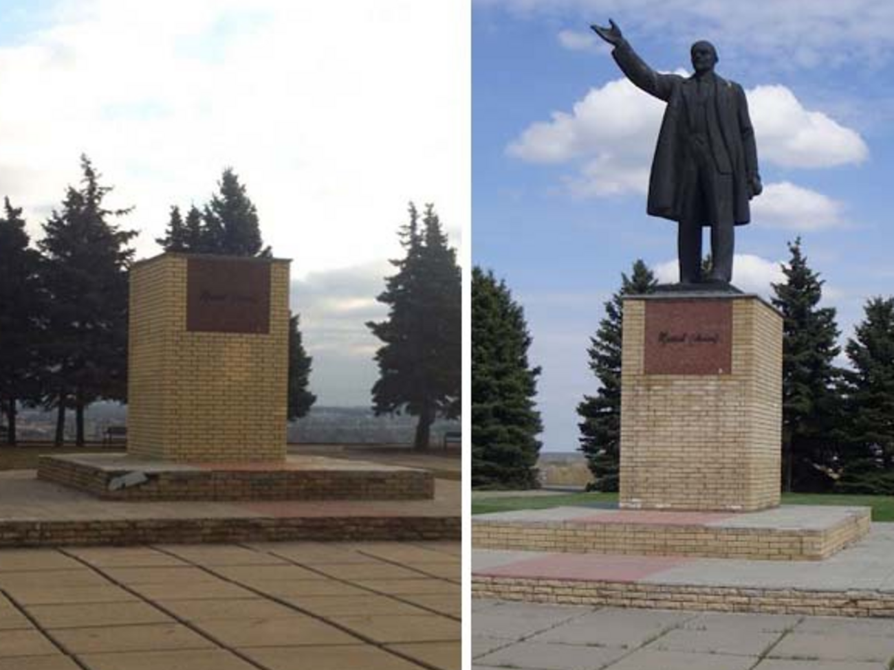 Остался пустой постамент