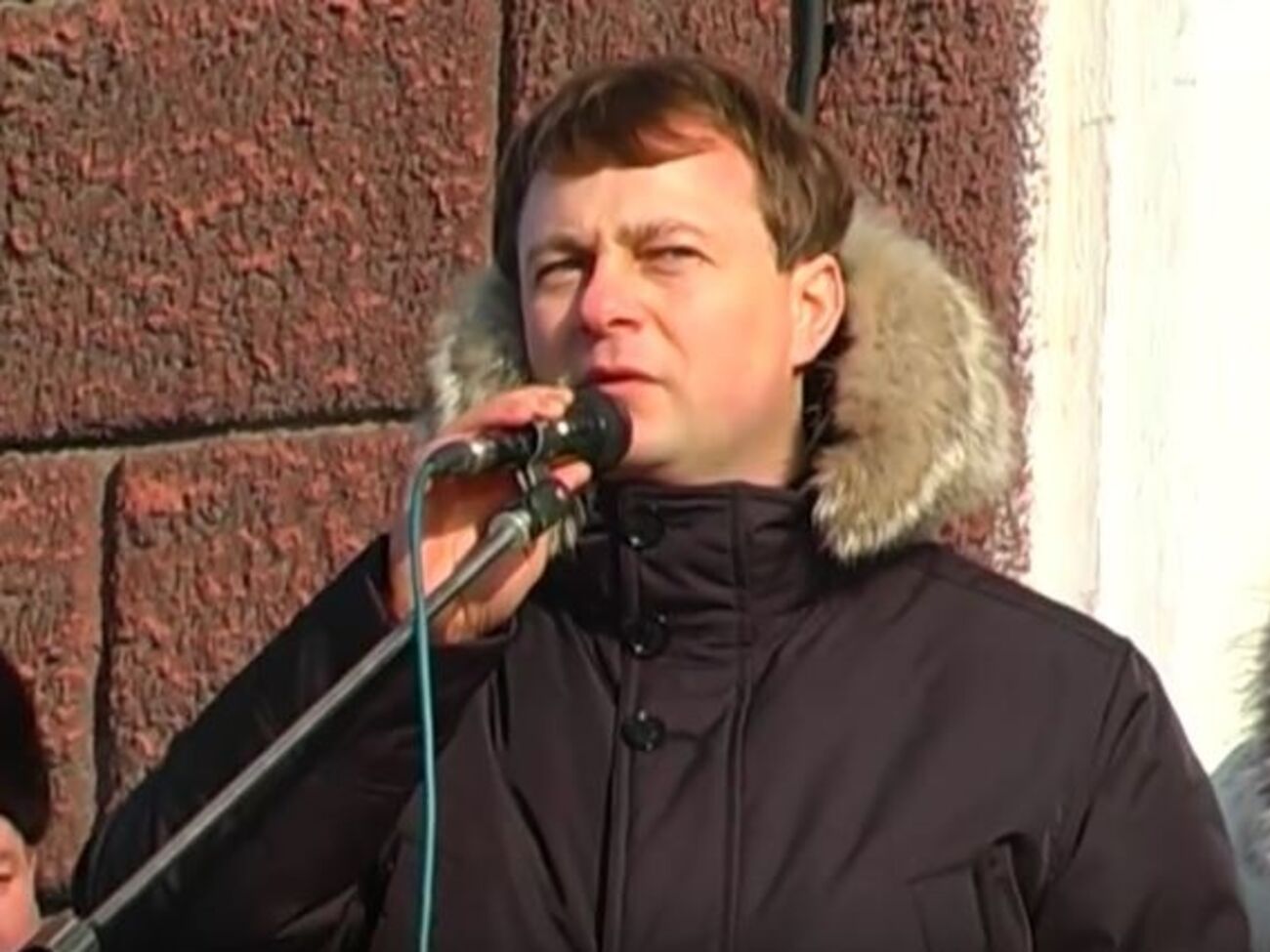 Новоизбранный мэр Красноармейска Руслан Требушкин на Антимайдане в 2014 году