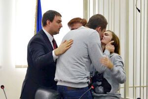 После окончания заседания суда по делу Медведько