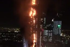 В небоскребе в Дубае произошел пожар