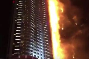 В отеле-небоскребе в Дубае произошел пожар