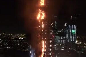 Постояльцев отеля-небоскреба в Дубае эвакуировали из-за пожара