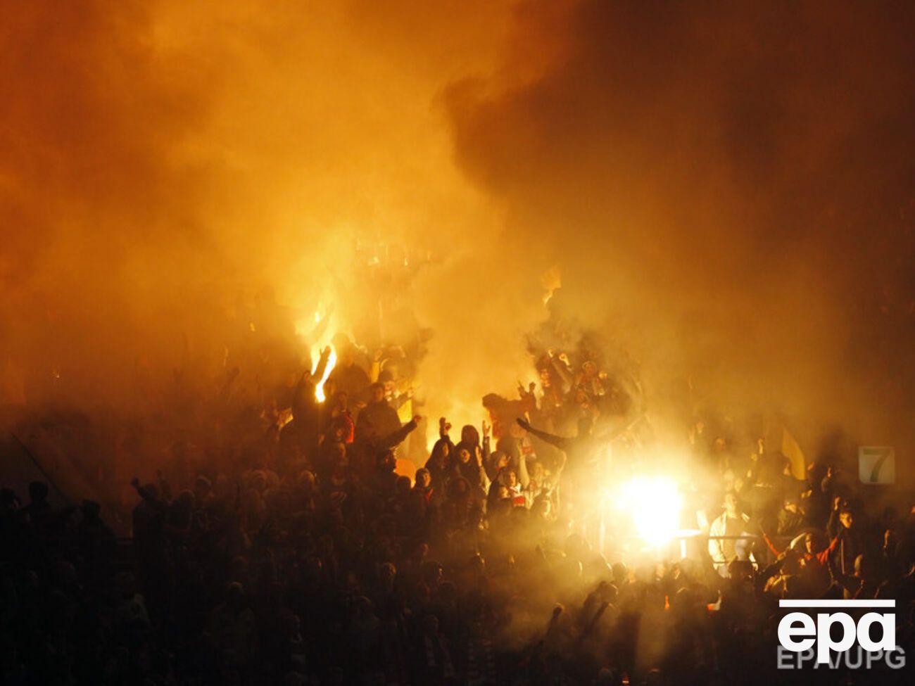 Огненное представление от болельщиков "Спартака" на своем стадионе
