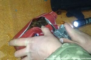 Янтарь был спрятан в одной из пластиковых бутылок и в пакете с конфетами