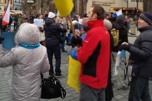 В Праге митинговали против российской агрессии