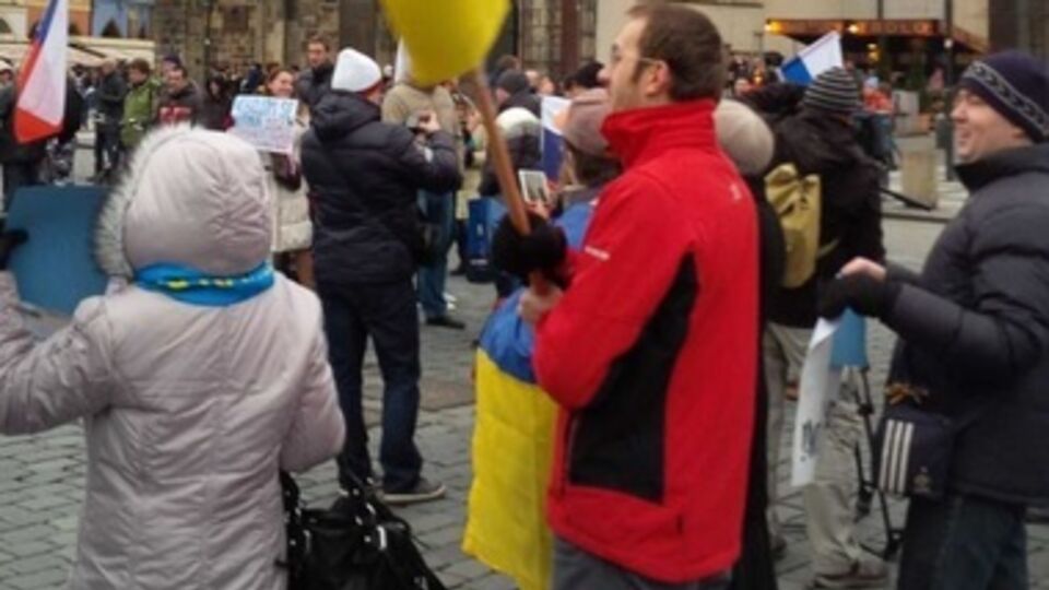 В Праге митинговали против российской агрессии