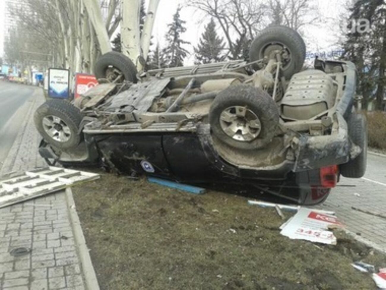 В Донецке боевики попали в ДТП