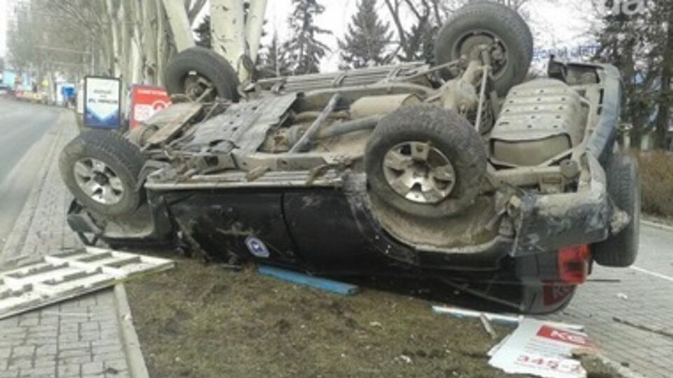 В Донецке боевики попали в ДТП