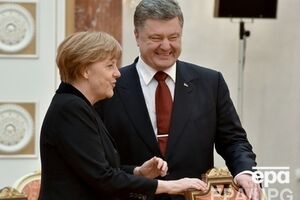 Президент Украины Петр Порошенко с канцлером Германии Ангелой Меркель
