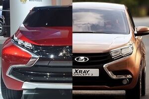 Mitsubishi и Lada XRay. Дизайнер "АвтоВАЗ" утверждает, что они похожи