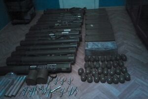 Арсенал террористов, найденный сотрудниками СБУ