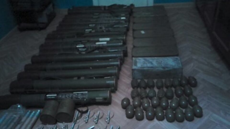 Арсенал террористов, найденный сотрудниками СБУ