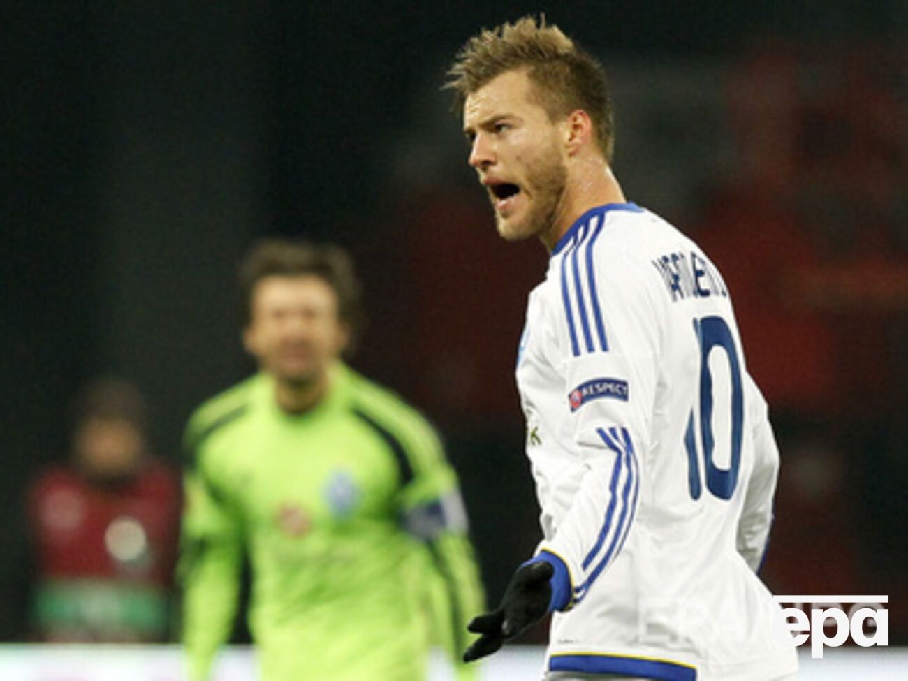 Андрей Ярмоленко был удален с поля в конце первого тайма