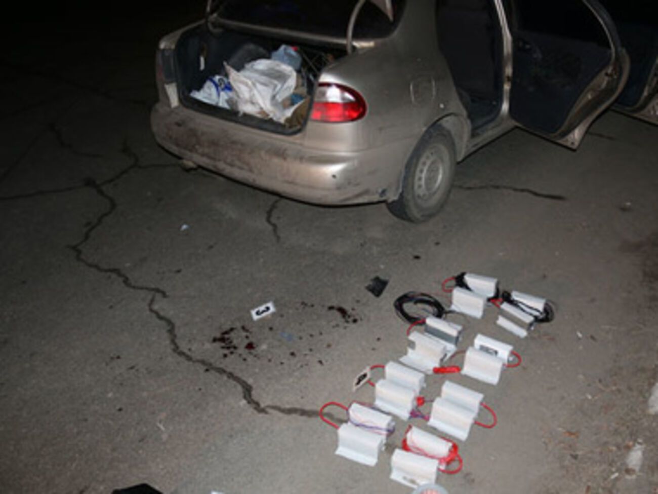 Из машины террористов милиционеры изъяли взрывчатку