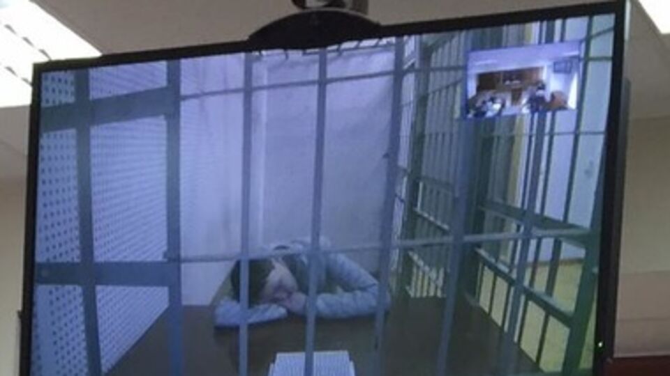 Фейгин: Надежда участвует в заседании через видеоконференцсвязь, видно, что дается ей участие нелегко, часто кладет голову на стол