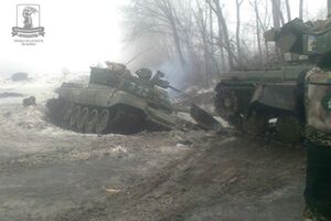 Силы АТО уничтожили 14 российских танков под Дебальцево. Фоторепортаж