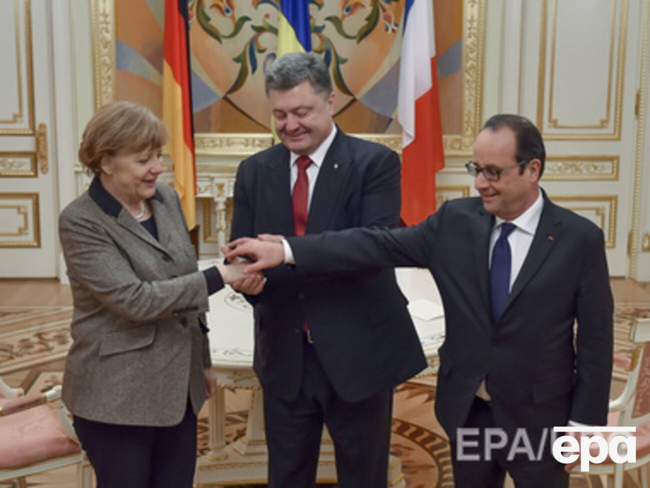 Сегодня в Киеве прошла встреча Порошенко, Олланда и Меркель