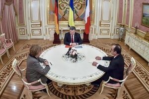 Порошенко, Олланд и Меркель вели переговоры пять часов
