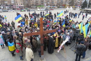 В молебне приняли участие священники христианских конфессий города