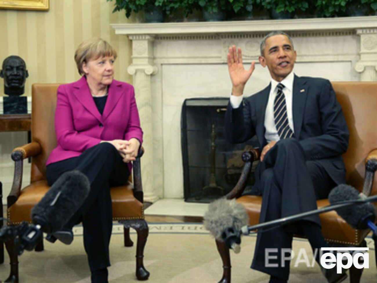 Президент США Барак Обама провел переговоры с канцлером ФРГ Ангелой Меркель