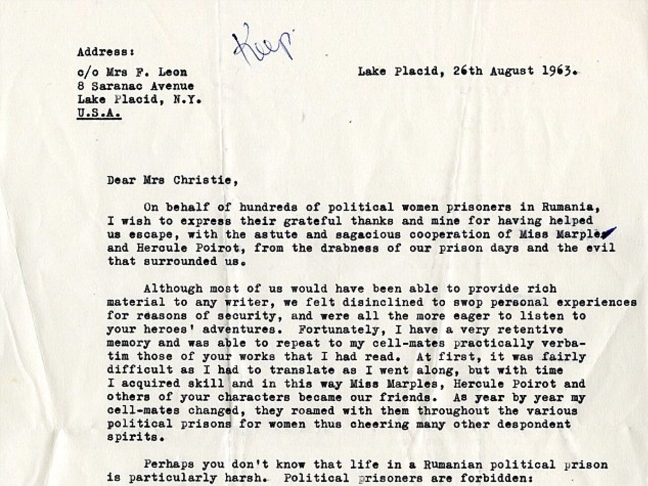 Внук писательницы опубликовал ее переписку