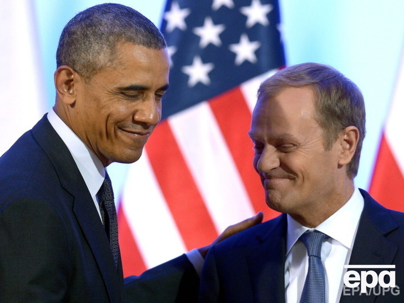 Туск: Американцы выразили потребность в объединении самой убедительной фразой, которую я знаю:&nbsp;"В единстве &ndash; сила".