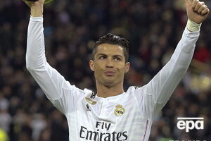 Кригтиану Роналду на вручении "Золотого мяча" в январе 2015 года