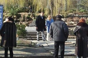 Пореченков на съемках в Симферополе