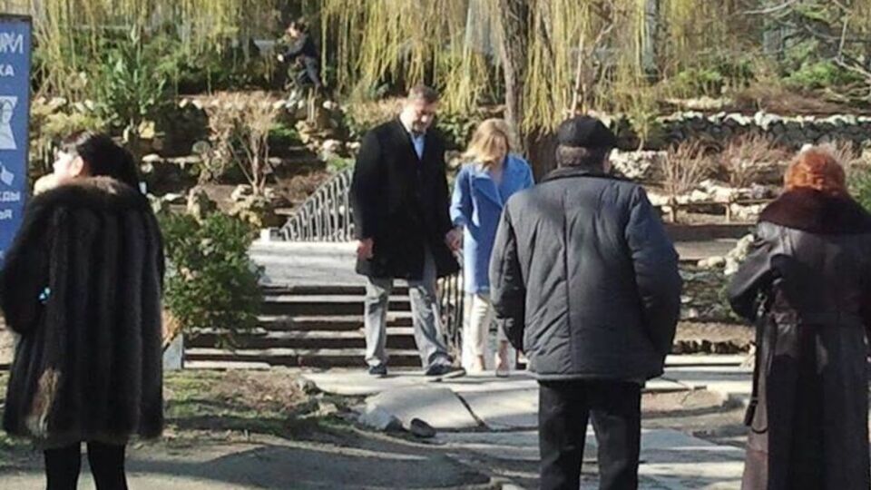 Пореченков на съемках в Симферополе