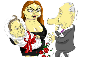 Художник устроил выставку карикатур с хештегами #putindead и #putinmissing