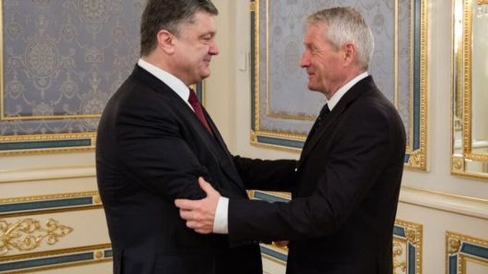 Президент Украины Петр Порошенко и генсек Совета Европы Турбьерн Ягланд