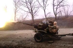 Зенитный расчет "Правого сектора" нанес удар по позициям боевиков