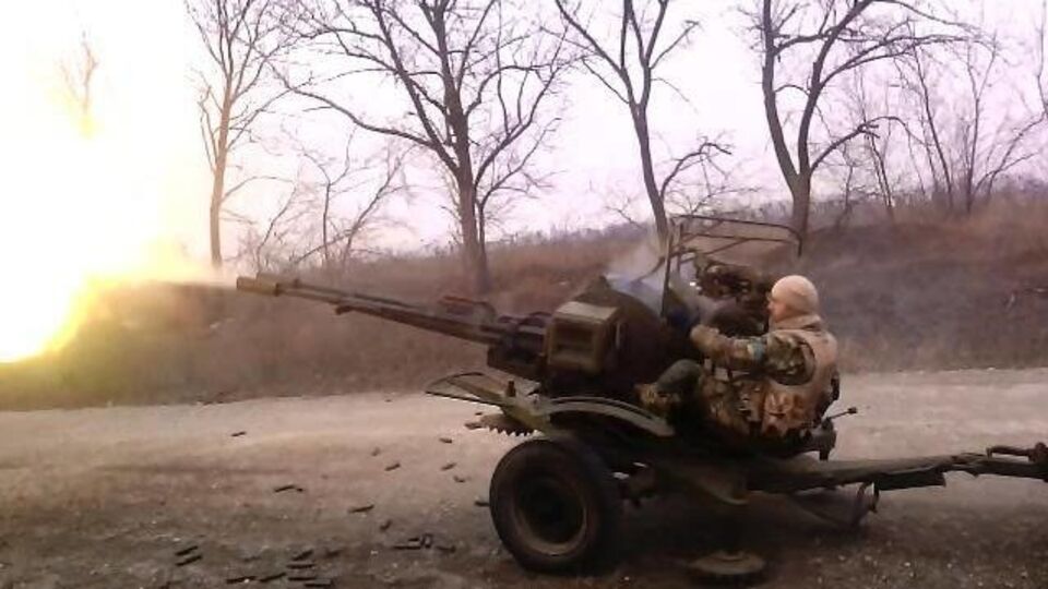 Зенитный расчет "Правого сектора" нанес удар по позициям боевиков