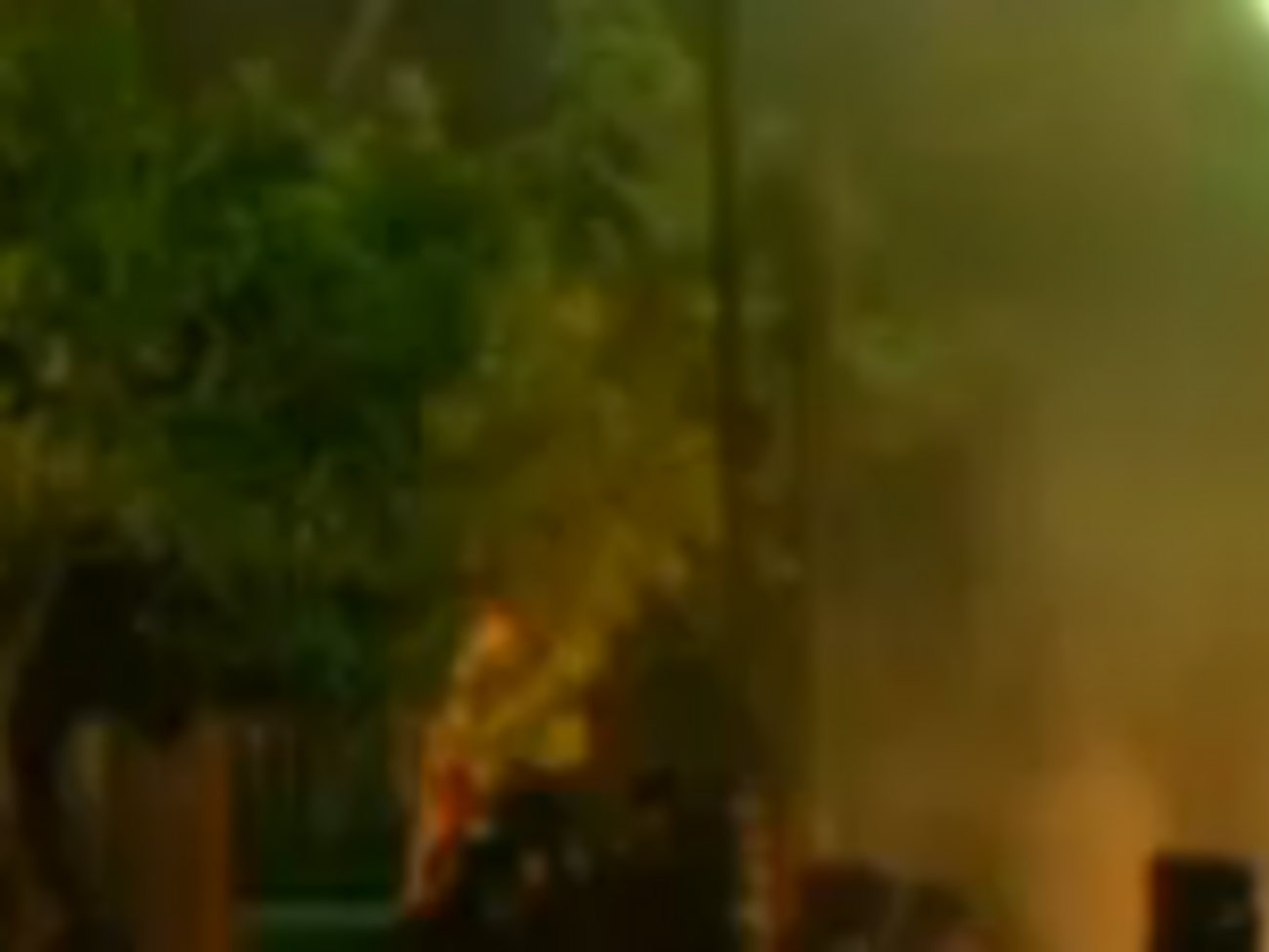 Протестующие забрасывали полицейских камнями и бутылками с горючей смесью