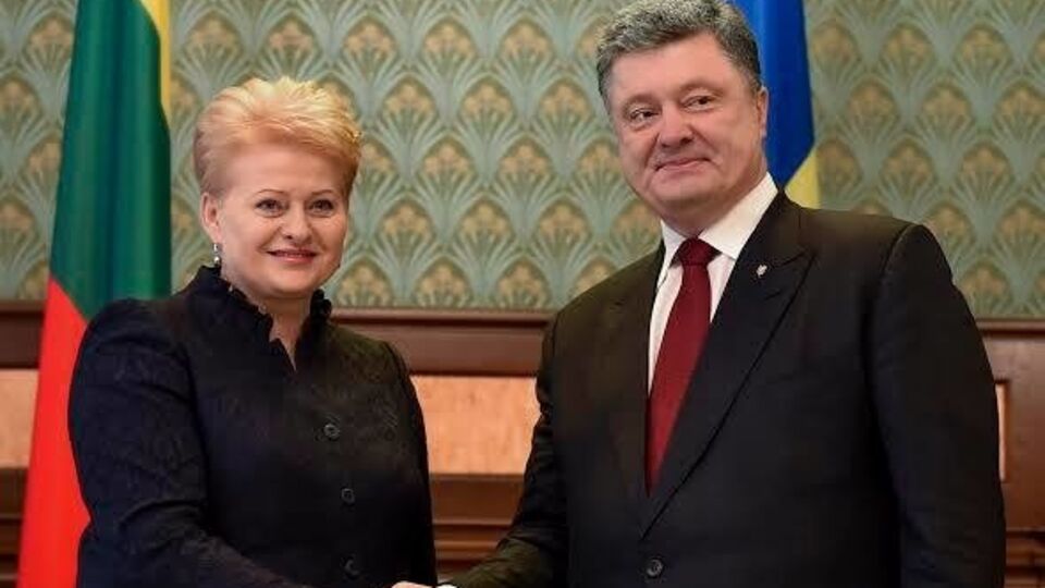 Порошенко поблагодарил Литву и Грибаускайте за поддержку суверенитета, независимости и территориальной целостности Украины