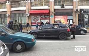 Машина преступников, на которой они пытались сбежать