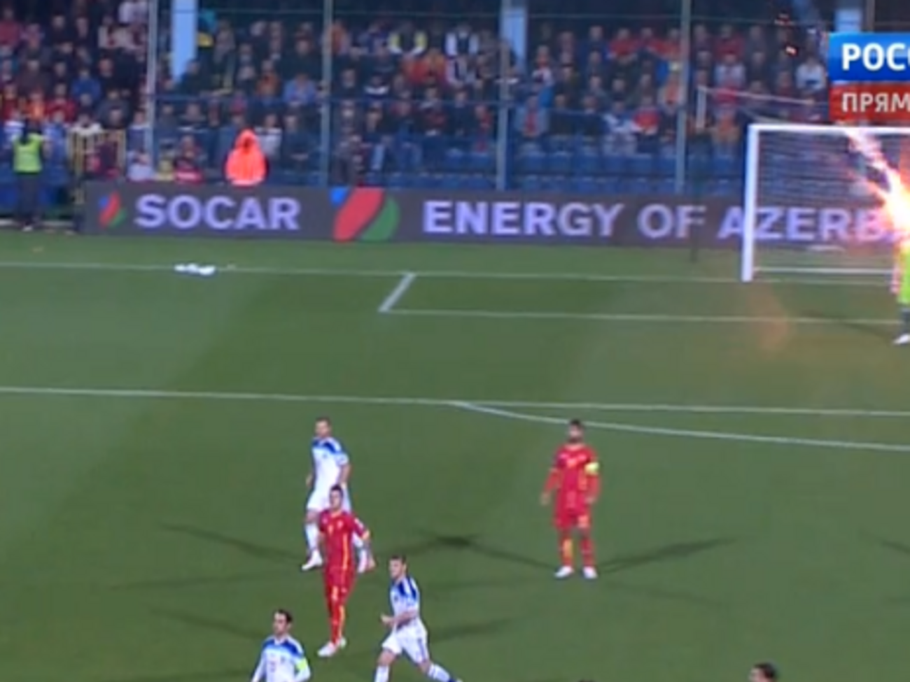 Черногорский фан бросил файер в голову Игорю Акинфееву