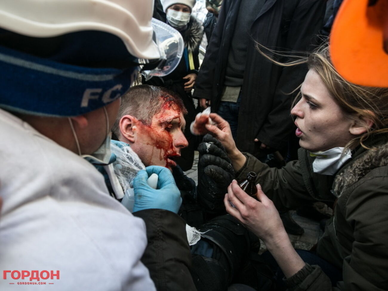 Один из пострадавших во время протестов на Евромайдане