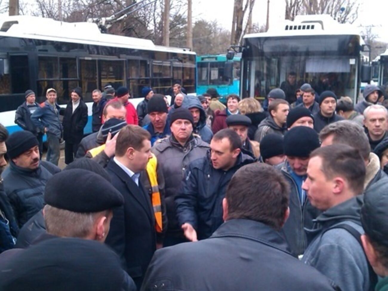 Страйковали сотрудники "Крымтроллейбуса"