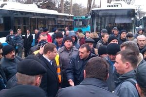Страйковали сотрудники "Крымтроллейбуса"