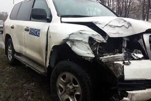 Автомобиль СММ ОБСЕ после ДТП