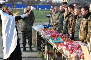 Вблизи передовой провели богослужение