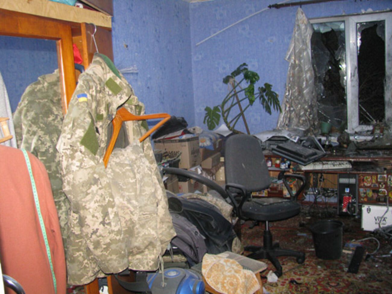 Взрыв произошел в комнате