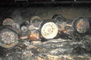 Бензовоз сгорел полностью