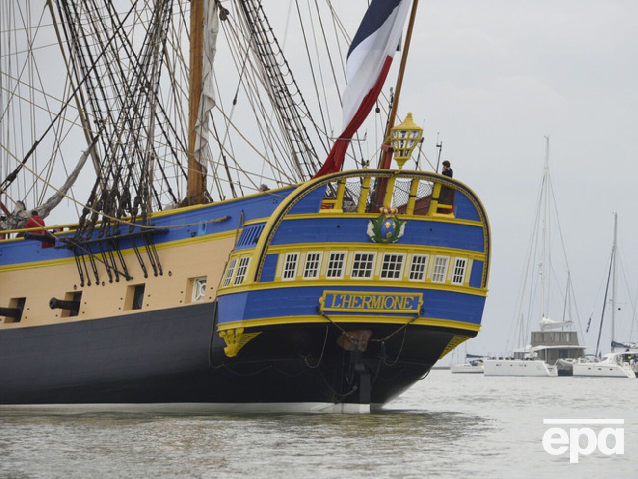 Копия фрегата "Гермиона" воспроизведет историческое трансатлантическое путешествие. Фоторепортаж