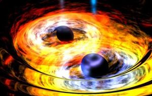 Ученые исследовали необычный квазар, содержащий двойную черную дыру