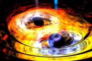 Ученые исследовали необычный квазар, содержащий двойную черную дыру