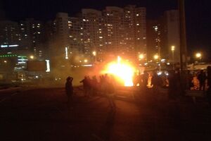 На месте застройки возле метро "Осокорки" в Киеве прозошли столкновения. Фоторепортаж