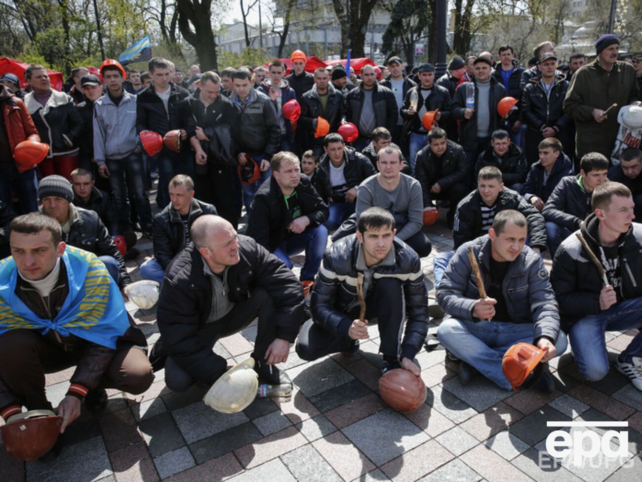 В Киеве второй день продолжаются многочисленные протесты шахтеров